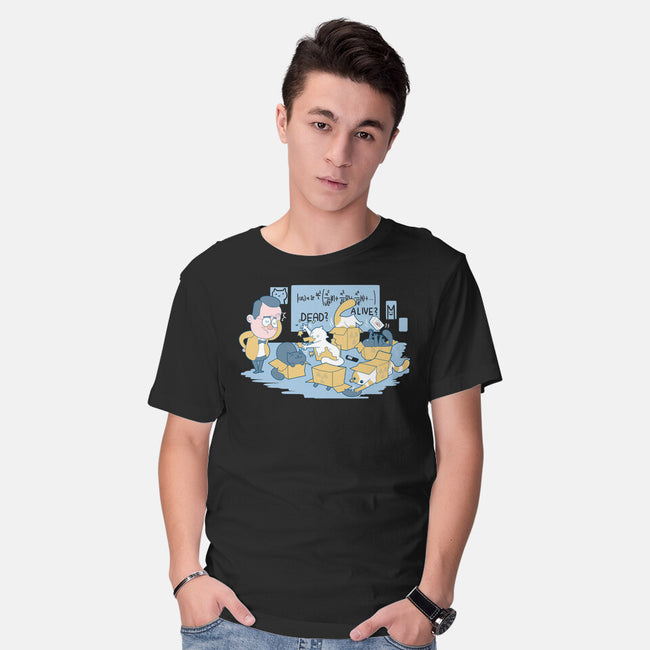 Schrodinger's Cats are Doing It Wrong-mens basic tee-queenmob