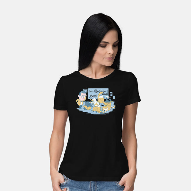 Schrodinger's Cats are Doing It Wrong-womens basic tee-queenmob