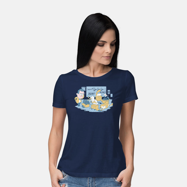 Schrodinger's Cats are Doing It Wrong-womens basic tee-queenmob