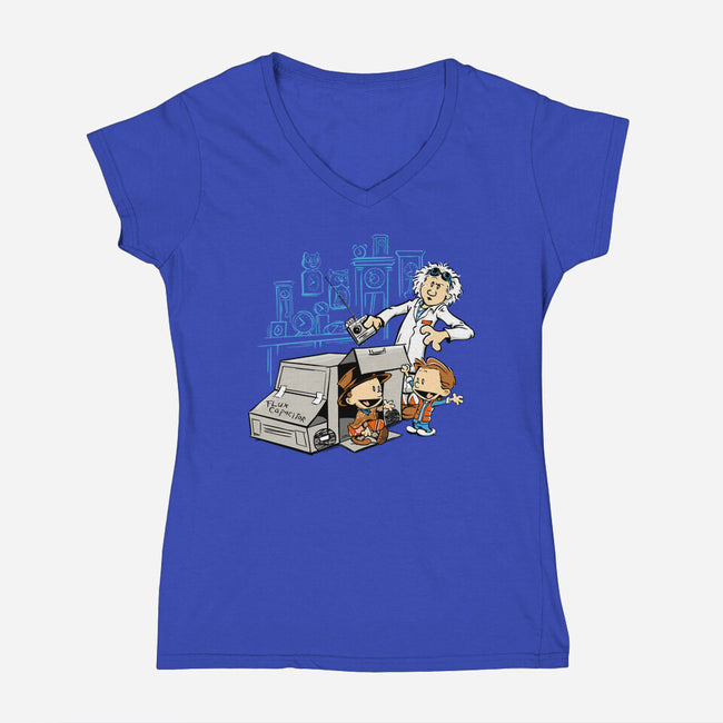 Scientific Paradox Goes Boink-womens v-neck tee-DJKopet