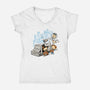 Scientific Paradox Goes Boink-womens v-neck tee-DJKopet