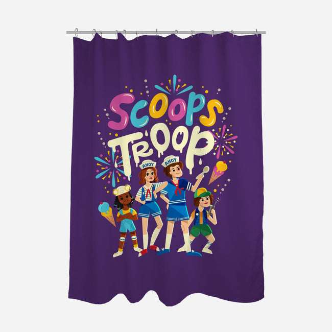 Scoops Troop-none polyester shower curtain-risarodil