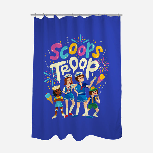 Scoops Troop-none polyester shower curtain-risarodil