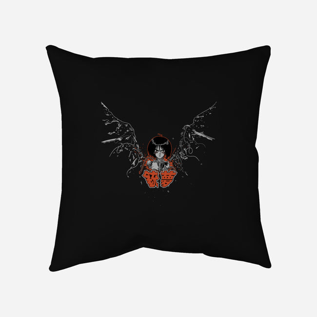 Scrapyard Angel-none removable cover w insert throw pillow-Kat_Haynes