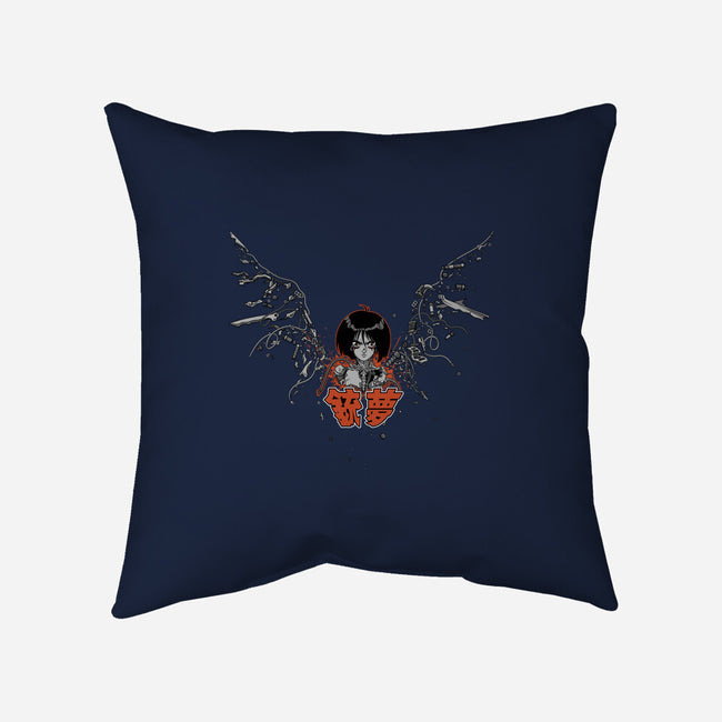 Scrapyard Angel-none removable cover throw pillow-Kat_Haynes