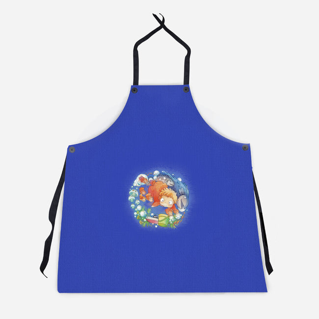 Sea Sisters-unisex kitchen apron-littlebird.bigwolf