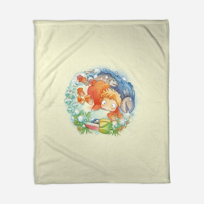 Sea Sisters-none fleece blanket-littlebird.bigwolf