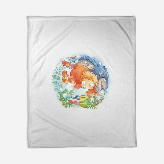 Sea Sisters-none fleece blanket-littlebird.bigwolf
