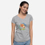 Sea Sisters-womens v-neck tee-littlebird.bigwolf
