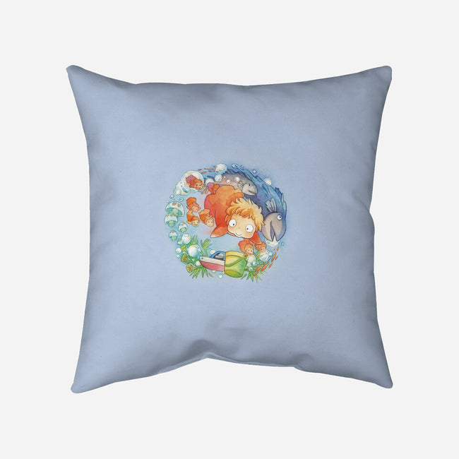 Sea Sisters-none removable cover w insert throw pillow-littlebird.bigwolf