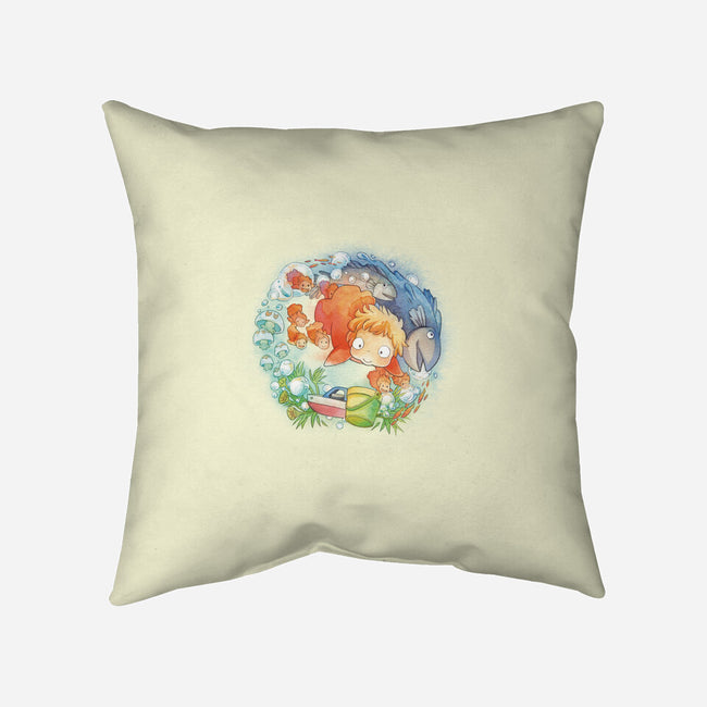 Sea Sisters-none removable cover w insert throw pillow-littlebird.bigwolf