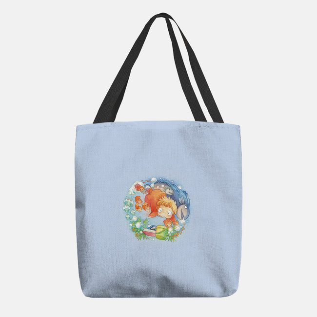 Sea Sisters-none basic tote-littlebird.bigwolf