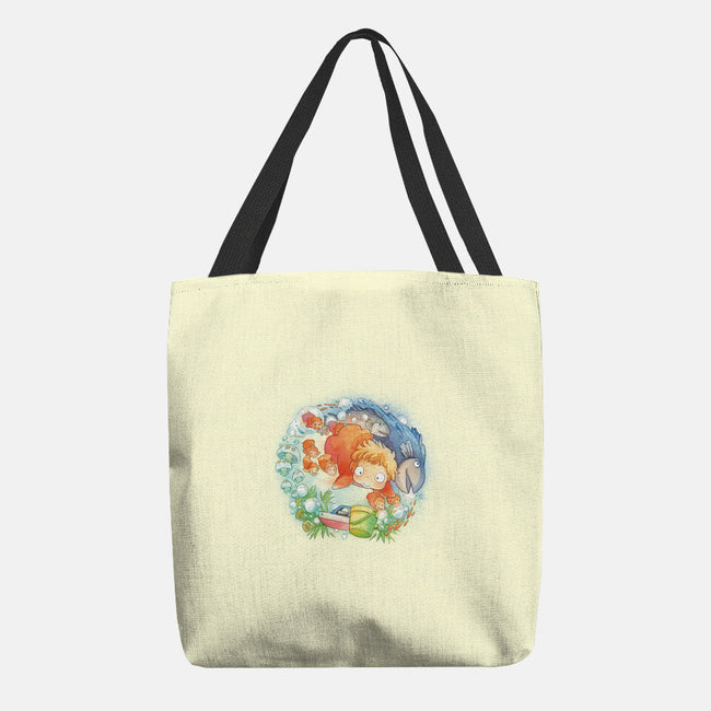 Sea Sisters-none basic tote-littlebird.bigwolf