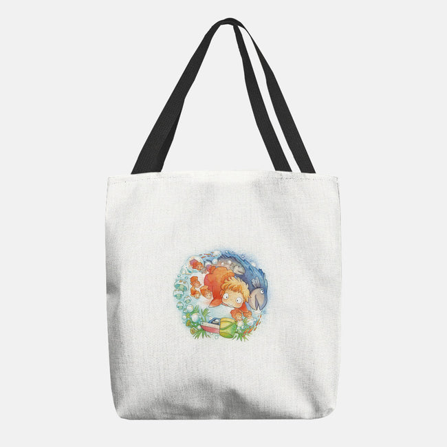Sea Sisters-none basic tote-littlebird.bigwolf