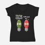 Seasonal Employment-womens v-neck tee-David Olenick