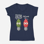 Seasonal Employment-womens v-neck tee-David Olenick