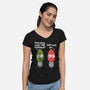 Seasonal Employment-womens v-neck tee-David Olenick
