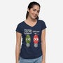Seasonal Employment-womens v-neck tee-David Olenick