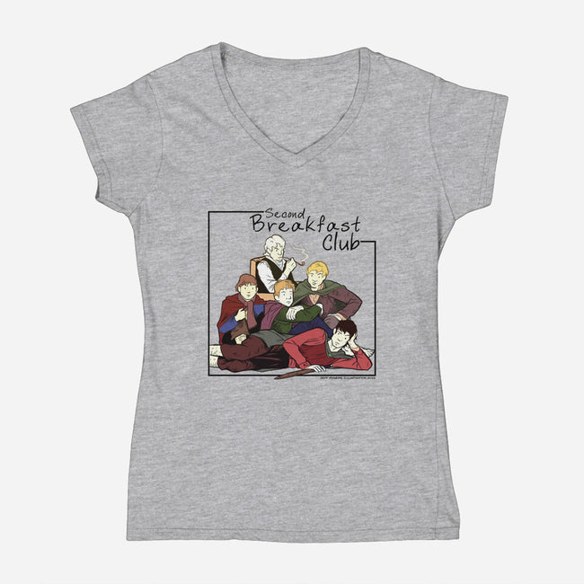 Second Breakfast Club-womens v-neck tee-jpowersillustration