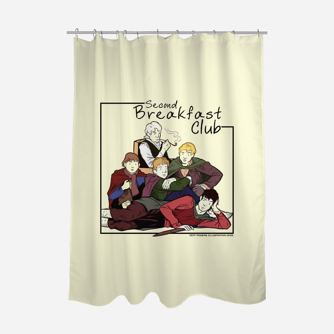 Second Breakfast Club-none polyester shower curtain-jpowersillustration