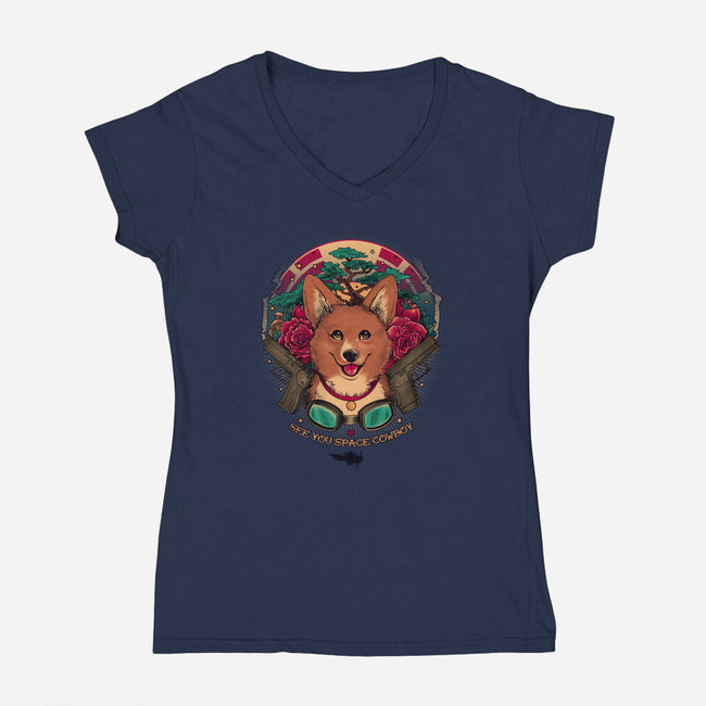 See You Space Cowboy-womens v-neck tee-MeganLara