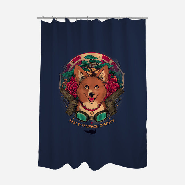 See You Space Cowboy-none polyester shower curtain-MeganLara