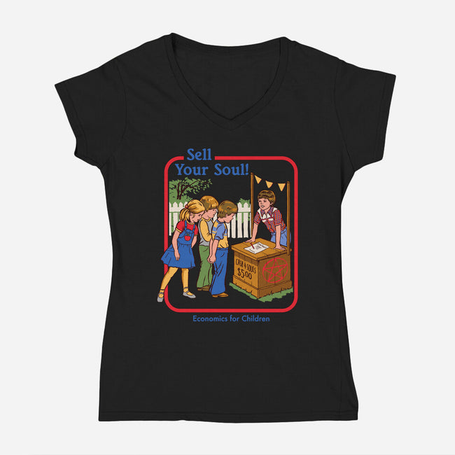 Sell Your Soul-womens v-neck tee-Steven Rhodes