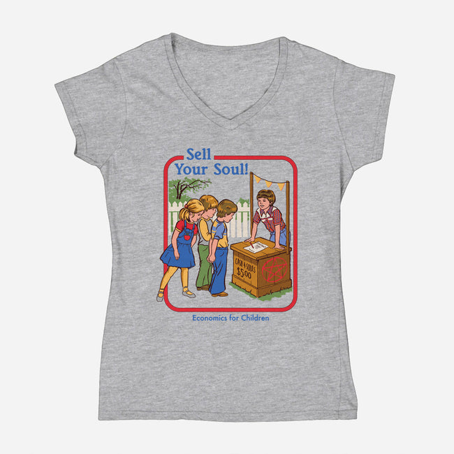 Sell Your Soul-womens v-neck tee-Steven Rhodes
