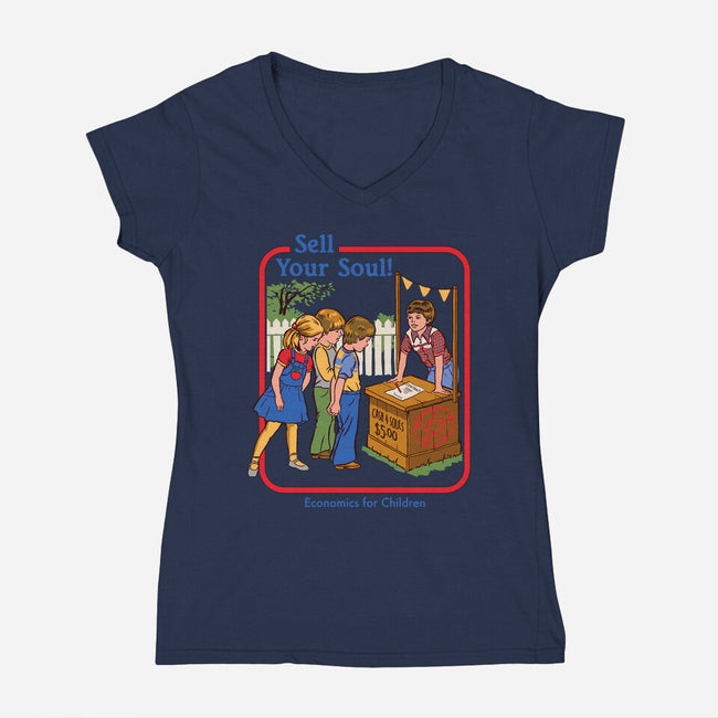 Sell Your Soul-womens v-neck tee-Steven Rhodes