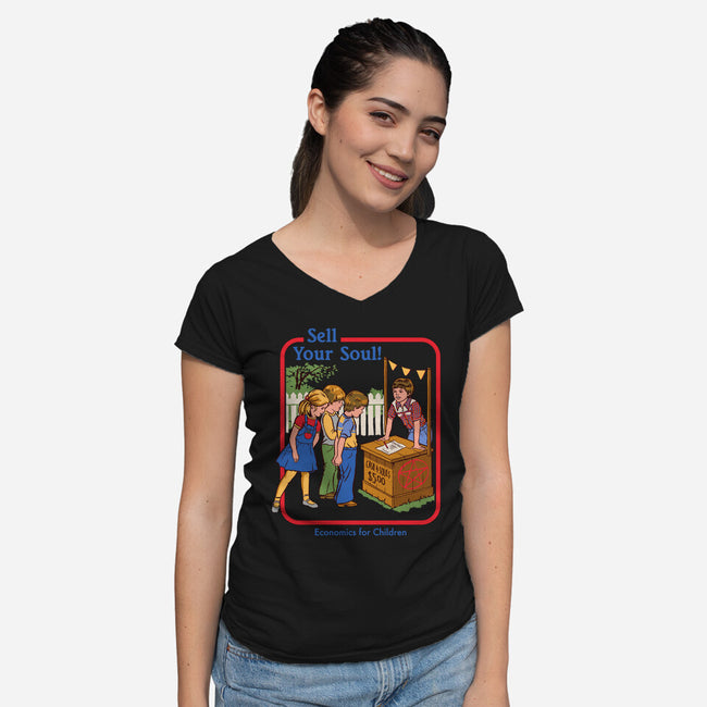 Sell Your Soul-womens v-neck tee-Steven Rhodes