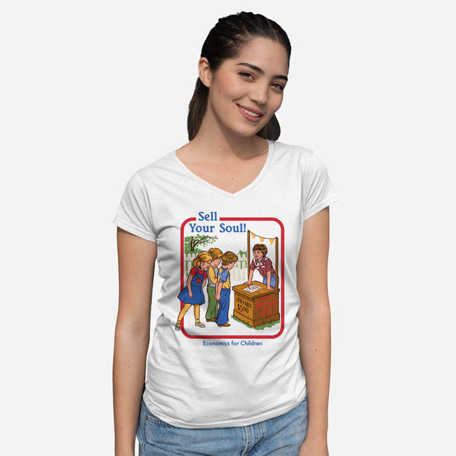Sell Your Soul-womens v-neck tee-Steven Rhodes