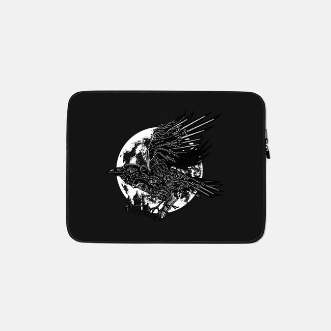 Send a Raven-none zippered laptop sleeve-Jonito