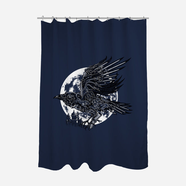 Send a Raven-none polyester shower curtain-Jonito