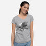 Send a Raven-womens v-neck tee-Jonito