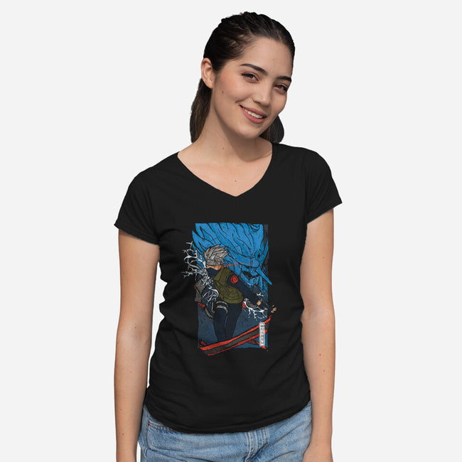 Senpai-womens v-neck tee-fanfreak1