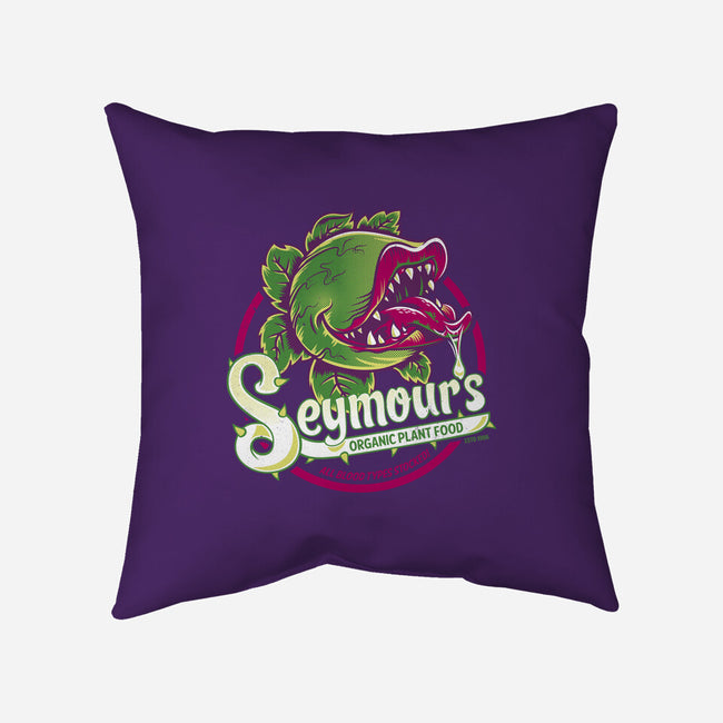 Seymour's Organic Plant Food-none removable cover throw pillow-Nemons