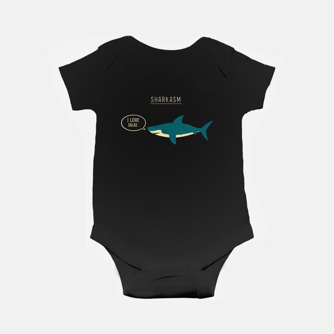 Sharkasm-baby basic onesie-Teo Zed