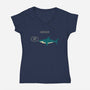Sharkasm-womens v-neck tee-Teo Zed