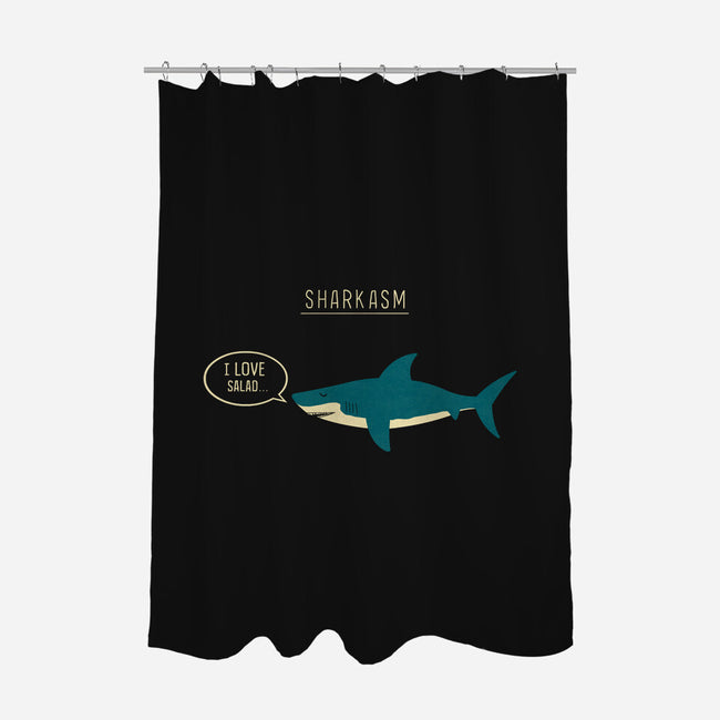 Sharkasm-none polyester shower curtain-Teo Zed