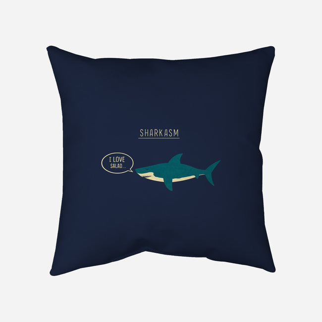 Sharkasm-none removable cover w insert throw pillow-Teo Zed