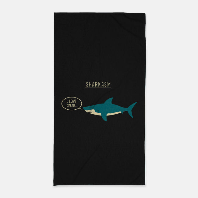 Sharkasm-none beach towel-Teo Zed