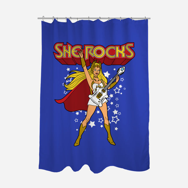 She Rocks-none polyester shower curtain-Boggs Nicolas
