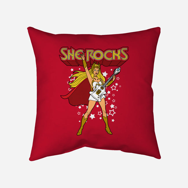 She Rocks-none removable cover throw pillow-Boggs Nicolas