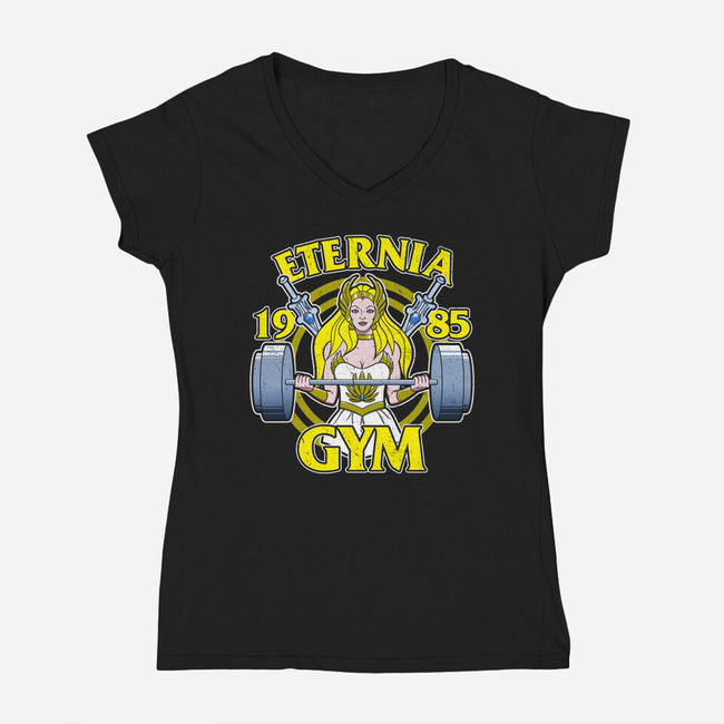 She-Lifts-womens v-neck tee-jozvoz
