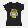 She-Lifts-womens v-neck tee-jozvoz