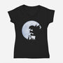 Shin Gojira-womens v-neck tee-maped