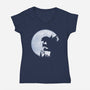 Shin Gojira-womens v-neck tee-maped