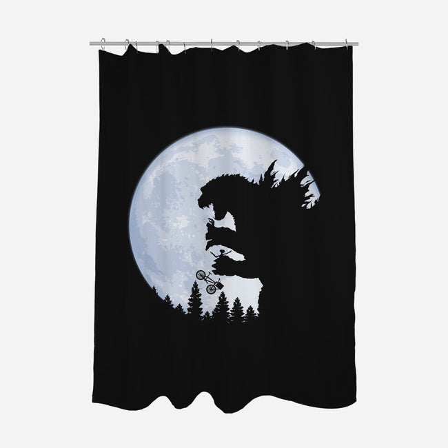 Shin Gojira-none polyester shower curtain-maped