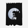 Shin Gojira-none polyester shower curtain-maped