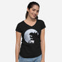 Shin Gojira-womens v-neck tee-maped